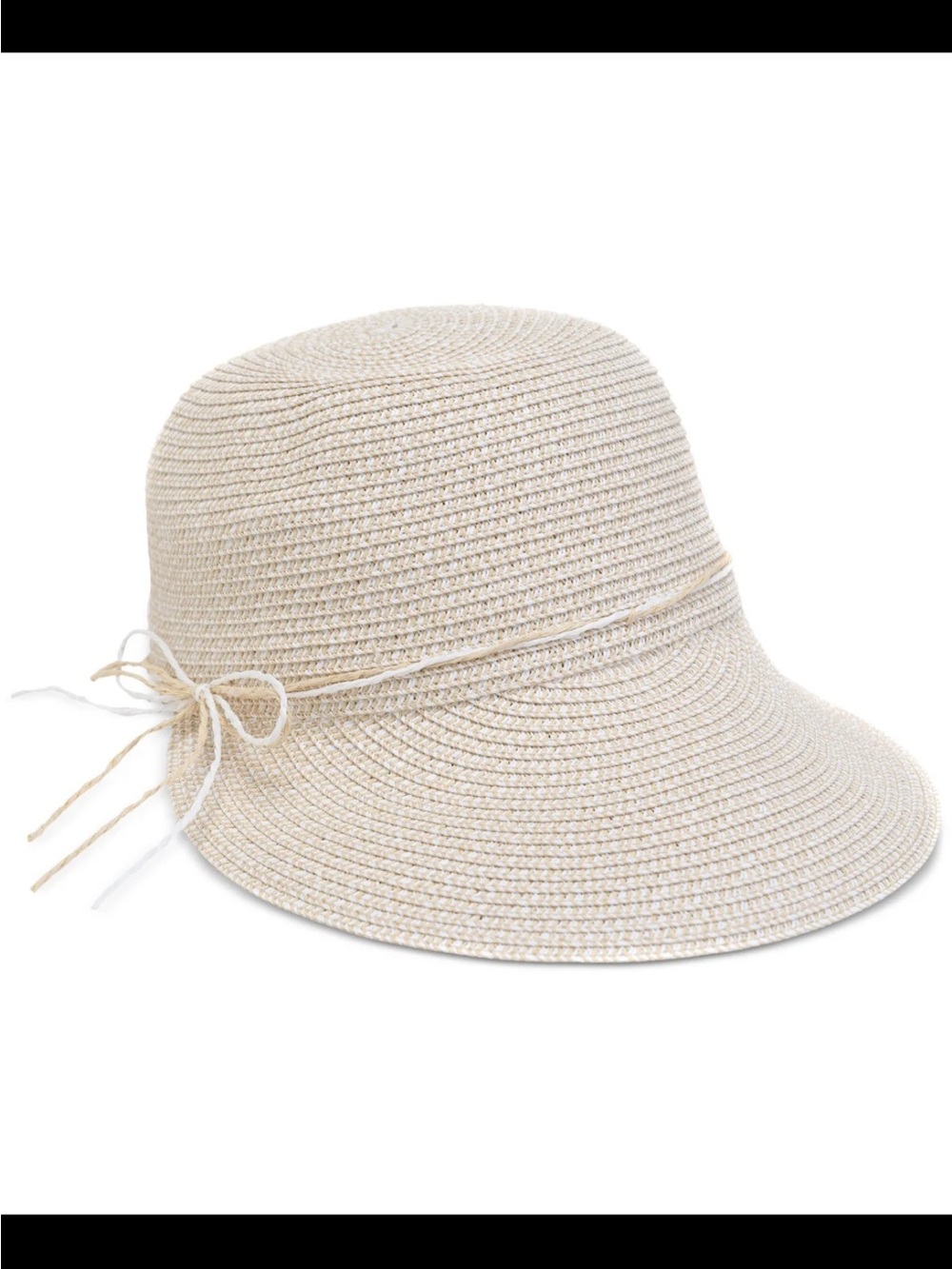 Wide Brim Straw Sun Hat in Natural Cream